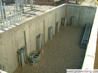 basement prior to setting up cable tray system...